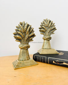 Heavy Brass <b>Bookends</b> for Home and Office – Durable Metal Book Holder for Books, Files, and Magazines - Product Image 3