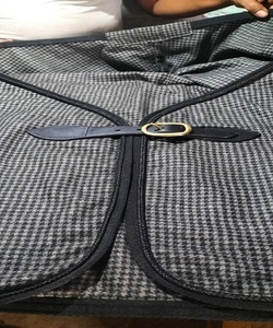 Black Wool Horse Rug Summer Turnout <b>Sheet</b> Waterproof Equine Protection Cover for Riding Manufacturer Kanpur India - Product Image 3