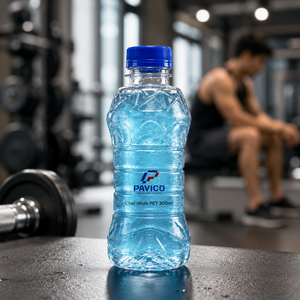Botella de Agua PET Transparente Personalizada de 300 ml, Botella de Bebidas de Plástico Facetada con Tapa de Rosca Azul, Fábrica en Vietnam - Product Image 5