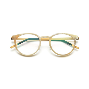 Fashion Natural Buffalo Horn Mens Optical Eyeglasses <b>Frames</b> Handmade Buffalo Horn Eyeglasses From India - Product Image 1