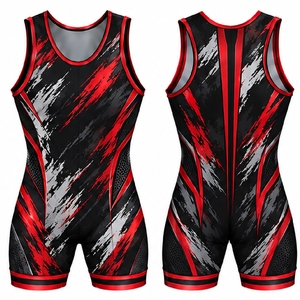 Sublimated Wrestling <b>Singlets</b> Custom Design Compression Wrestling Uniforms for Men Youth and Teams - Product Image 5