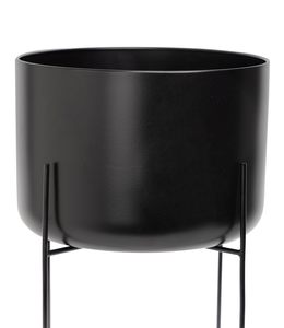 Support de plante en métal noir de luxe, pot de fleurs moderne d'intérieur avec support en fer haut, porte-plante décoratif pour la maison, le bureau, le salon - Product Image 4