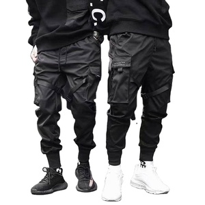 Nouveau Style boutons latéraux décor hommes décontracté survêtement fitness élastique confortable hommes pantalons pile Cargo pantalon - Product Image 1