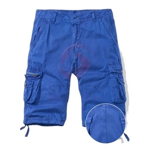 Shorts cargo pour homme grande taille, couleur unie, été, haute qualité, taille élastique, respirant, séchage rapide. - Product Image 1