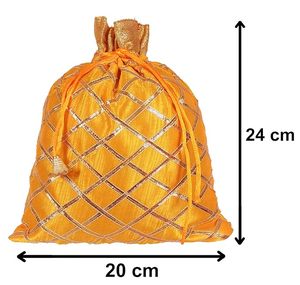 18CM X 25CM Silk Eco-Friendly Multi-Functional Drawstring Bags Pouches Potli Gift Wedding Jewelry Packaging Bridal Party Favors - Product Image 3