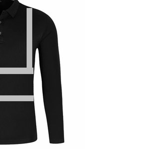 Camiseta Polo de Poliéster para Trabajo con Franjas Reflectantes de Seguridad para Hombre - Ropa de Trabajo Duradera, Cómoda y de Alta Visibilidad - Product Image 3