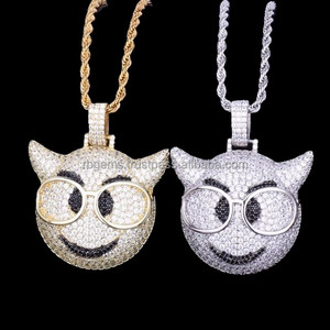 จี้หมีการ์ตูนแบบ Iced Out เงินแท้ 925 ชุบโรเดียม ดีไซน์ฮิปฮอปประดับคริสตัลไรน์สโตนแบบฝังละเอียด - Product Image 5