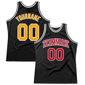 Maillot de basket-ball personnalisé 100% polyester, uniforme d'équipe en mesh, manches courtes, impression de nom et de numéro, t-shirt de sport pour l'école, le club, l'entraînement - Product Image 1