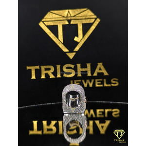 Anillo de diamantes personalizado con diamantes de moissanita VVS, plata de ley 925 premium, estilo hip hop, por Trisha Jewels - Product Image 4
