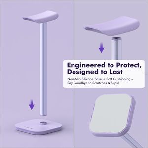 Supporto per Cuffie da Gaming in Alluminio Viola con Base Pesante, Stand da Scrivania per Auricolari e Accessori per AirPods - Product Image 2