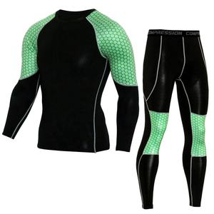 Ensemble de compression pour hommes flambant neuf collants de course entraînement Fitness entraînement rash Guard - Product Image 5
