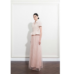 Faldas largas para mujer al por mayor NORAH LONG SKIRT 300 gramos, silueta recta y fluida, faldas largas acolchadas para mujer - Product Image 3