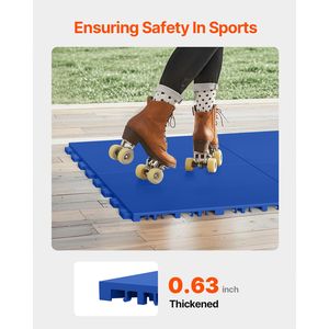 Piastrelle per Pavimento Hockey Dryland, Tappetino Versatile 12 X 12, 8 Pezzi, Pavimentazione Sportiva ad Incastro per Allenamento e Danza - Product Image 3