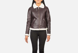 Nueva Llegada Chaqueta de Cuero de Oveja 100% Puro para Mujer, Bajo MOQ, Peso Pesado, Impermeable, Ecológica, Teñido Liso 2026 - Product Image 6