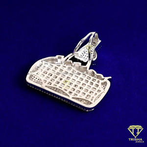 Colgante de diseñador con diseño de bolsa de dinero, con diamantes de moissanita VVS y plata de ley 925, joyería streetwear - Product Image 3