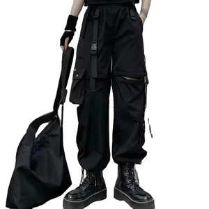 Pantalones Cargo Mujer Joggers Goth Emo Oversize Pocket Mujer Casual Adolescentes Pantalones - Product Image 1