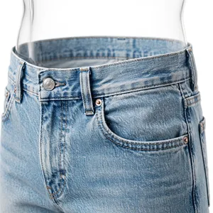 Shorts Bermuda Classiques Décontractés pour Hommes en Tissu Peigné Bleu Clair à Taille Mi-Haute et Élastique - Product Image 5