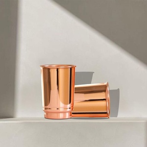 Ensemble de deux verres en cuivre à double paroi écologiques, élégants, faits à la main, classiques, grande capacité, pour la maison, la cuisine, la salle à manger, le bar - Product Image 6