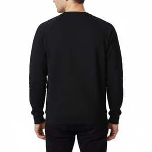 Sweat-shirt d'hiver pour homme, col rond, coupe classique, en coton/fibre de bambou, tricoté, uni, décontracté, minimaliste, séchage rapide - Product Image 1