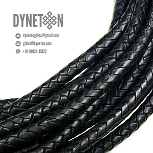 9mm Braided <b>Leather</b> Cord for Jewelry Making Necklace <b>Bracelets</b> Fashion Accessories Full-Grain Original <b>Leather</b> Material - Product Image 4