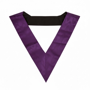 Small purple <b>Collar</b>. Natural Silk - Memphis-Misraïm Rite (ORUMM) Embroidered Regalia Blue Lodge Ceremonial <b>Collar</b> - Product Image 4