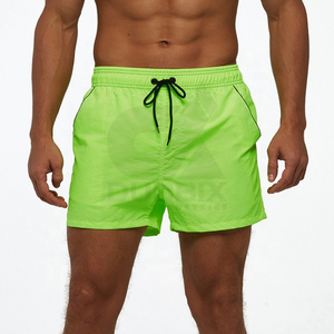 Shorts de sport pour homme à taille mi-haute, séchage rapide, en tissu Oxford respirant, avec devant tricoté élastique, style Bermuda, pour fitness, course, entraînement et usage décontracté - Product Image 2