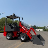 Chargeuse sur pneus électrique 400-1000kg Mini tracteur à chargeur frontal avec fonctionnalité de pelleteuse électrique pour la construction