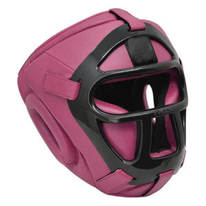 Protège-tête de boxe en cuir professionnel de haute qualité, équipement de MMA avec double fermeture à anneaux et double visière, unisexe, service OEM - Product Image 2