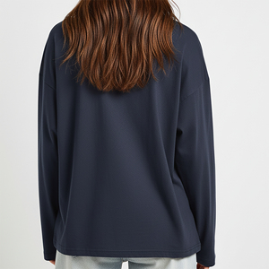 เสื้อยืดคอกลมผ้าเจอร์ซีย์คอตตอน 100% รุ่นใหม่ปี 2025 สำหรับผู้หญิง ปักโลโก้ได้ตามต้องการ เสื้อยืดน้ำหนักเบาสำหรับฤดูร้อน - Product Image 3