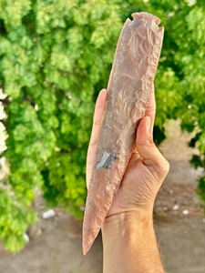 Pointe de flèche en forme de croissant de 12 pouces en jaspe fantaisie, artisanale, pour décoration intérieure et cadeau, fabriquée avec expertise, cristal dynamique, art du Gujarat, mascotte - Product Image 5