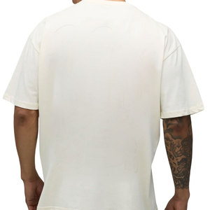 T-shirt épais pour homme en coton 100% uni à manches courtes, coupe oversize, 305 GSM, personnalisable avec logo, vêtements de sport, fabrication ODM - Product Image 4