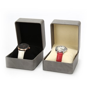 Custom PU Leather <b>Watch</b> Packaging Box with Pillow Insert Luxury Single Wristwatch Display Case for Brands OEM Factory - Product Image 3