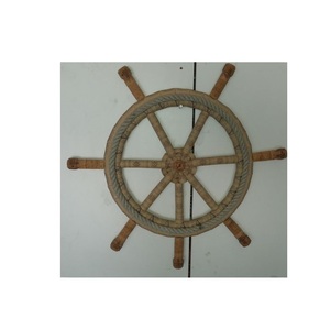 Wooden <b>Ship</b> <b>Wheel</b> Signature Coastal Decor Feature Crafted to Reflect Ocean Inspired Living with Decorative Sophistication - Product Image 1