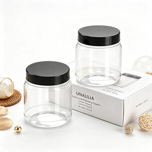 Empty Clear 600ml PET Round <b>Jar</b> - 20oz Food Grade <b>Plastic</b> Container for Candy Nuts Cookies Storage Packaging Wholesale - Product Image 3