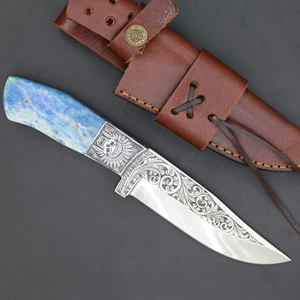Wholesale OEM Customizable Engraving Steel Fixed Blade Hunting Knife Engraved Knives With Custom color & size - Product Image 1