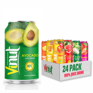 เครื่องดื่มน้ำผลไม้อะโวคาโดปราศจากน้ำตาล330มล. ผลิตจากเวียดนาม - Product Image 1