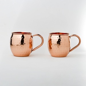 Handcrafted Hammered Drinking Mug Pure <b>Copper</b> Solid Beer Mugs Wine Tumbler <b>Cups</b> With 2 Cocktail <b>Copper</b> Straws - Product Image 5