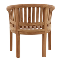 Fauteuil de jardin en teck massif avec design 'Peanut' et dossier incurvé (modèle chaise banane)