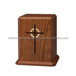 Urnas de cremación de madera de nuevo diseño para urnas de madera para adultos Urnas funerarias Tamaño personalizado Suministros funerarios - Product Image 5