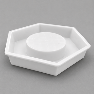 Moule en plastique PP de fabrication directe BAVIGO pour le moulage de dalles de béton hexagonales avec trous hexagonaux - Product Image 1