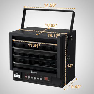 WiFi Smart Electric 5000W Garage <b>Heater</b> 240 Volt Ceiling Mount Fan Forced Shop <b>Heater</b> with UK & US <b>Plugs</b> - Product Image 6