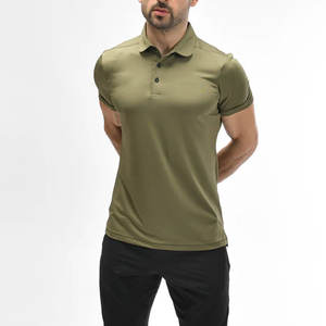 Polo d'été pour homme, col boutonné, manches côtelées, couleur unie, idéal pour l'entraînement – Vente en gros usine OEM à prix bas - Product Image 1