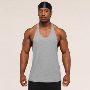 Débardeur Stringer Homme Doré Personnalisé pour Gym, Musculation, Fitness – Léger, Respirant, Coton Écologique, Perles Vintage - Product Image 3