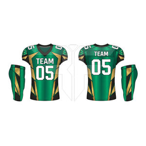 Uniforme de football américain sur mesure de haute qualité avec votre propre logo, nouveau design, manches courtes personnalisées, respirant, séchage rapide - Product Image 4