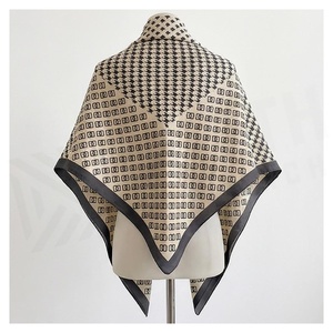 NORTH APPROACH Women's Square Silk Scarf Geometric Print Elegant Multi-Functional Fashion Accessory All Seasons - Product Image 2