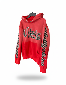 Sudadera con capucha de algodón grueso personalizada, estilo oversize, con estampado de moda, logotipo de lujo con pedrería, lavada, para hombre, en varios colores. - Product Image 4