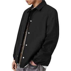 Vestes coupe-vent décontractées pour hommes, légères, avec logo personnalisé et fermeture à boutons pression, coupe classique, streetwear - Product Image 3