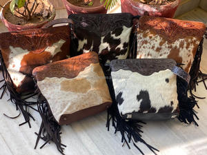 กระเป๋าถือหนังวัวแท้สำหรับผู้หญิงตะวันตกแบบสะพายข้าง - Product Image 3