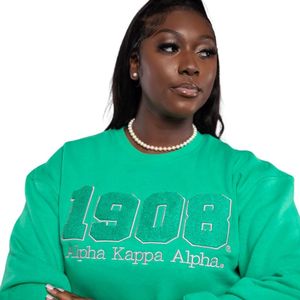 Sweat-shirt noir unisexe 1908 à col rond avec motif numérique en chenille, coton premium, élégant, confortable, vêtement décontracté - Product Image 3