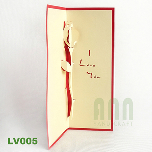 Handmade 3D Pop-Up Rose Love Couple <b>Wedding</b> Invitation Greeting <b>Card</b> Die-Cut Custom Printed Paper Cutting Gift <b>Box</b> Birthday - Product Image 6